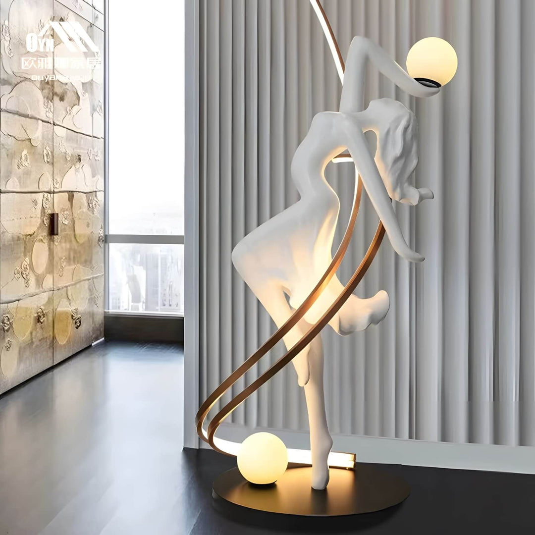 Seralya Sculpture Floor Lamp – Art Deco Sculpture Lighting