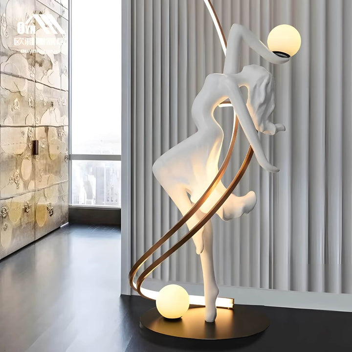 Seralya Sculpture Floor Lamp – Art Deco Sculpture Lighting