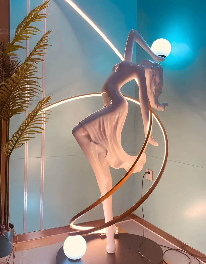 Seralya Sculpture Floor Lamp – Art Deco Sculpture Lighting