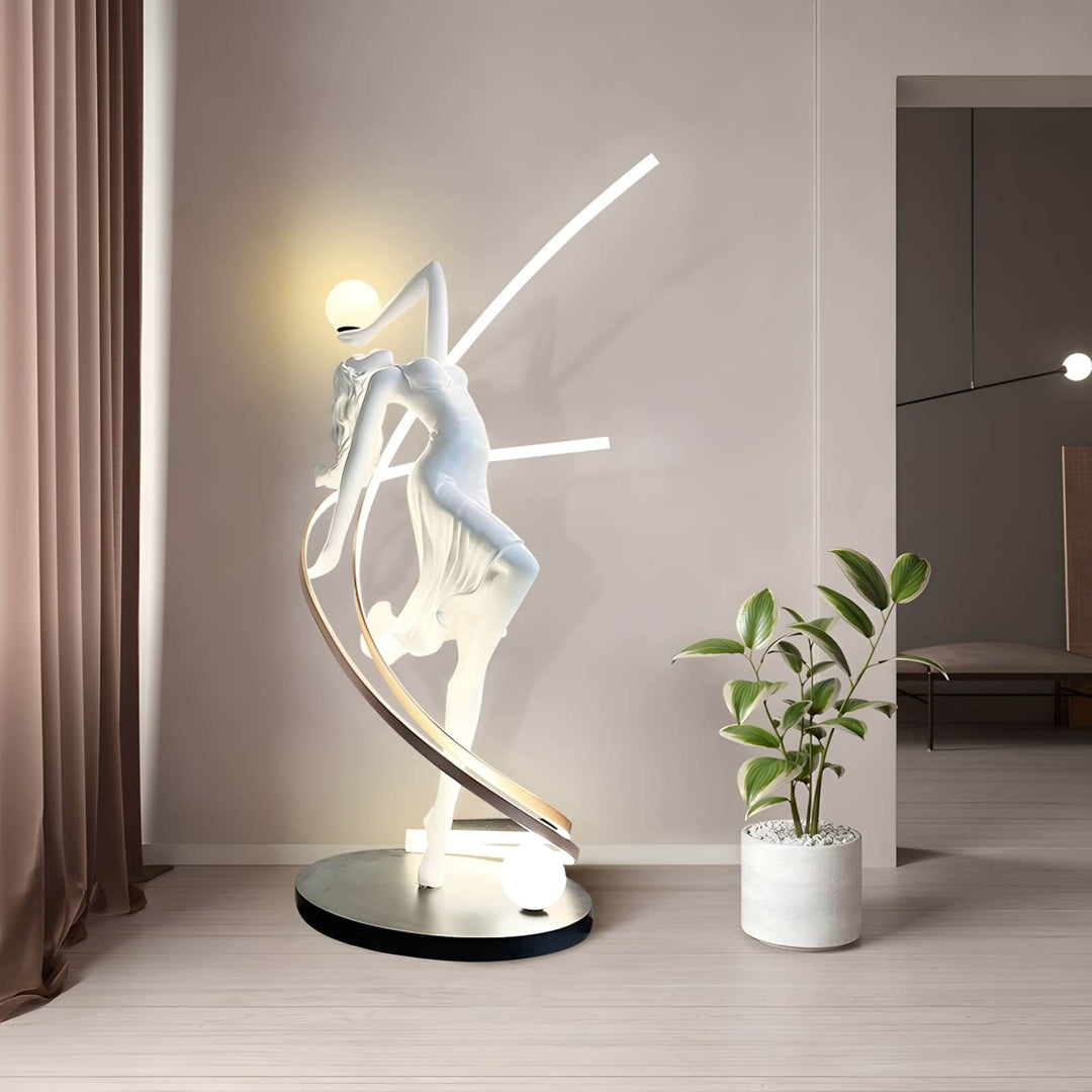Seralya Sculpture Floor Lamp – Art Deco Sculpture Lighting