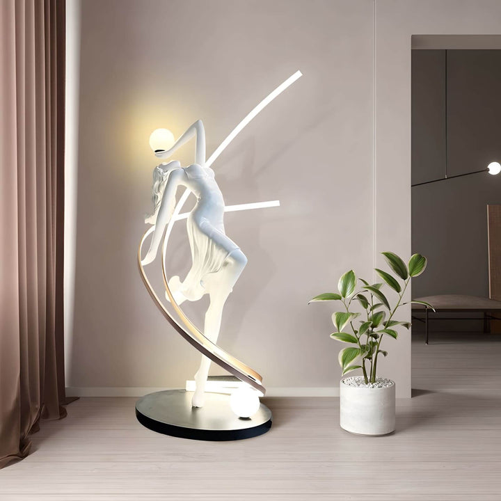 Seralya Sculpture Floor Lamp – Art Deco Sculpture Lighting