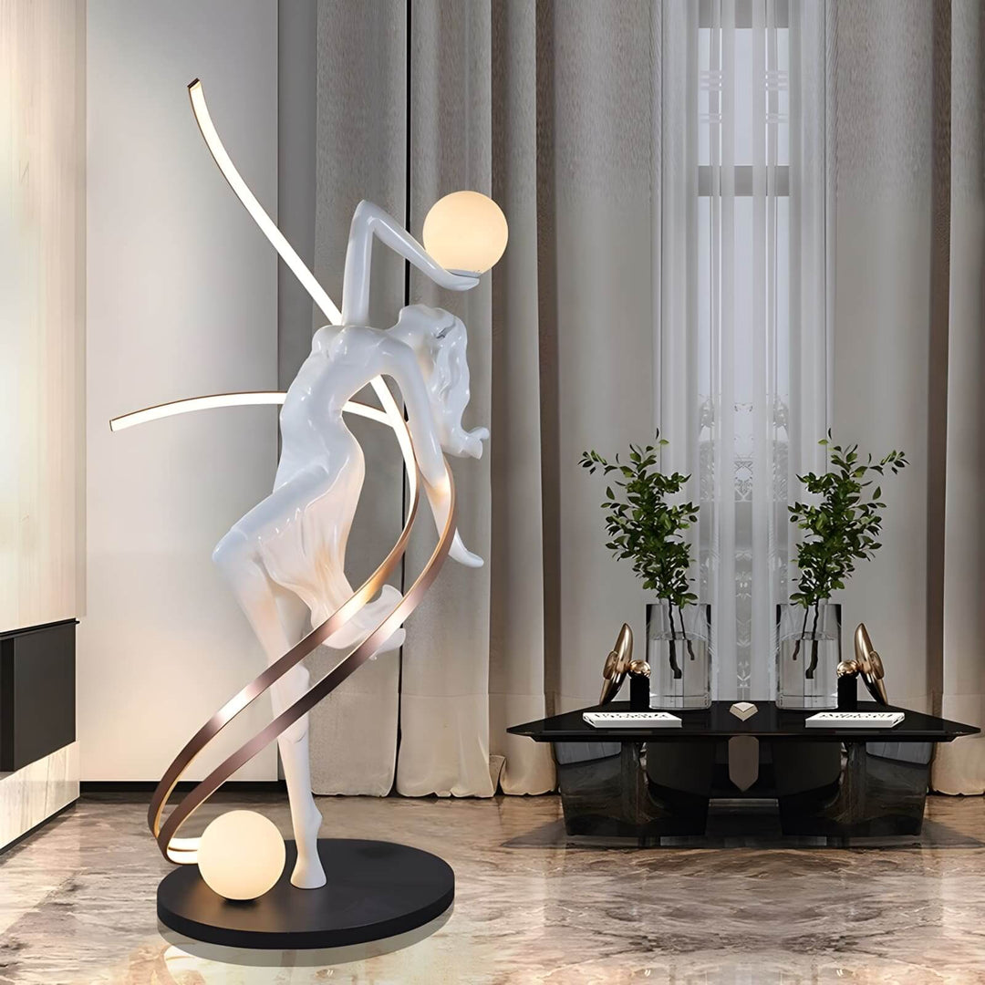 Seralya Sculpture Floor Lamp – Art Deco Sculpture Lighting