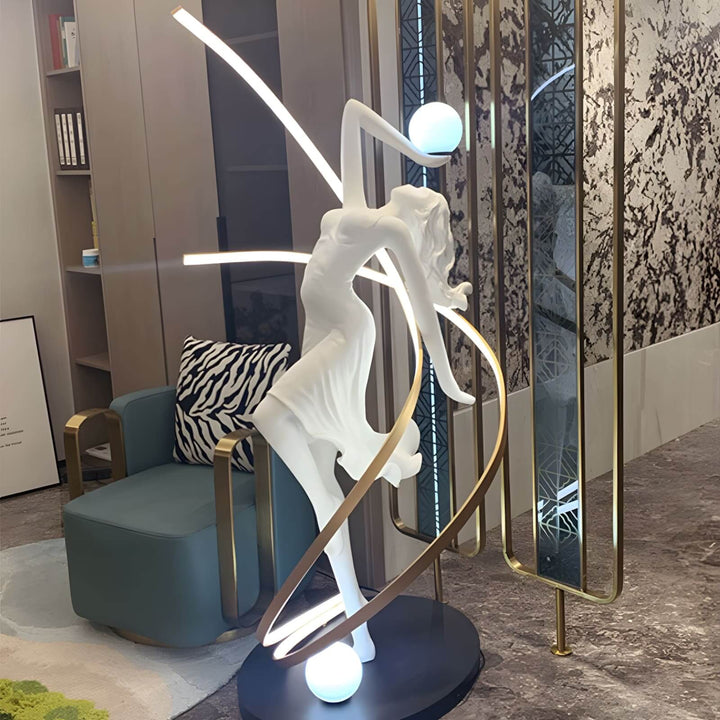 Seralya Sculpture Floor Lamp – Art Deco Sculpture Lighting
