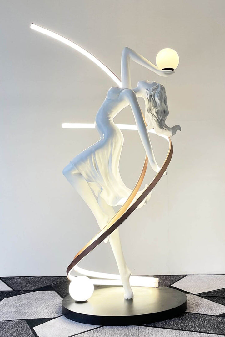 Seralya Sculpture Floor Lamp – Art Deco Sculpture Lighting