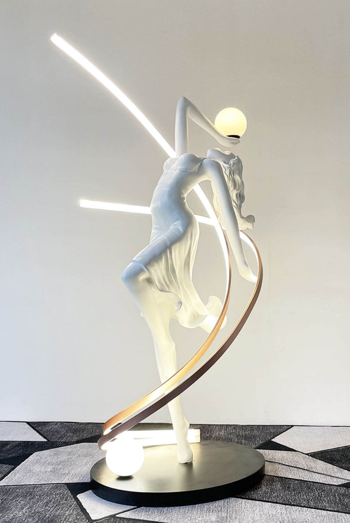 Seralya Sculpture Floor Lamp – Art Deco Sculpture Lighting