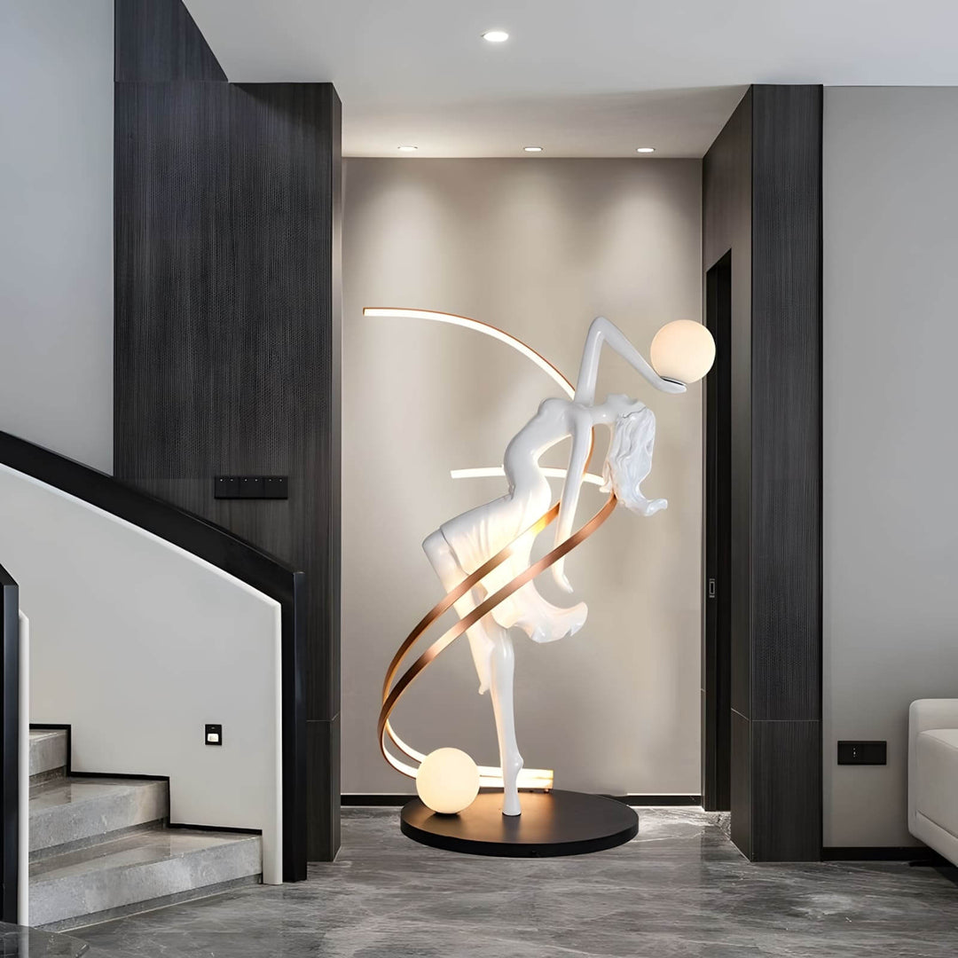 Seralya Sculpture Floor Lamp – Art Deco Sculpture Lighting