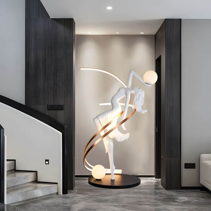 Seralya Sculpture Floor Lamp – Art Deco Sculpture Lighting