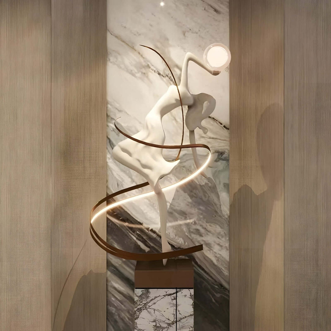 Seralya Sculpture Floor Lamp – Art Deco Sculpture Lighting