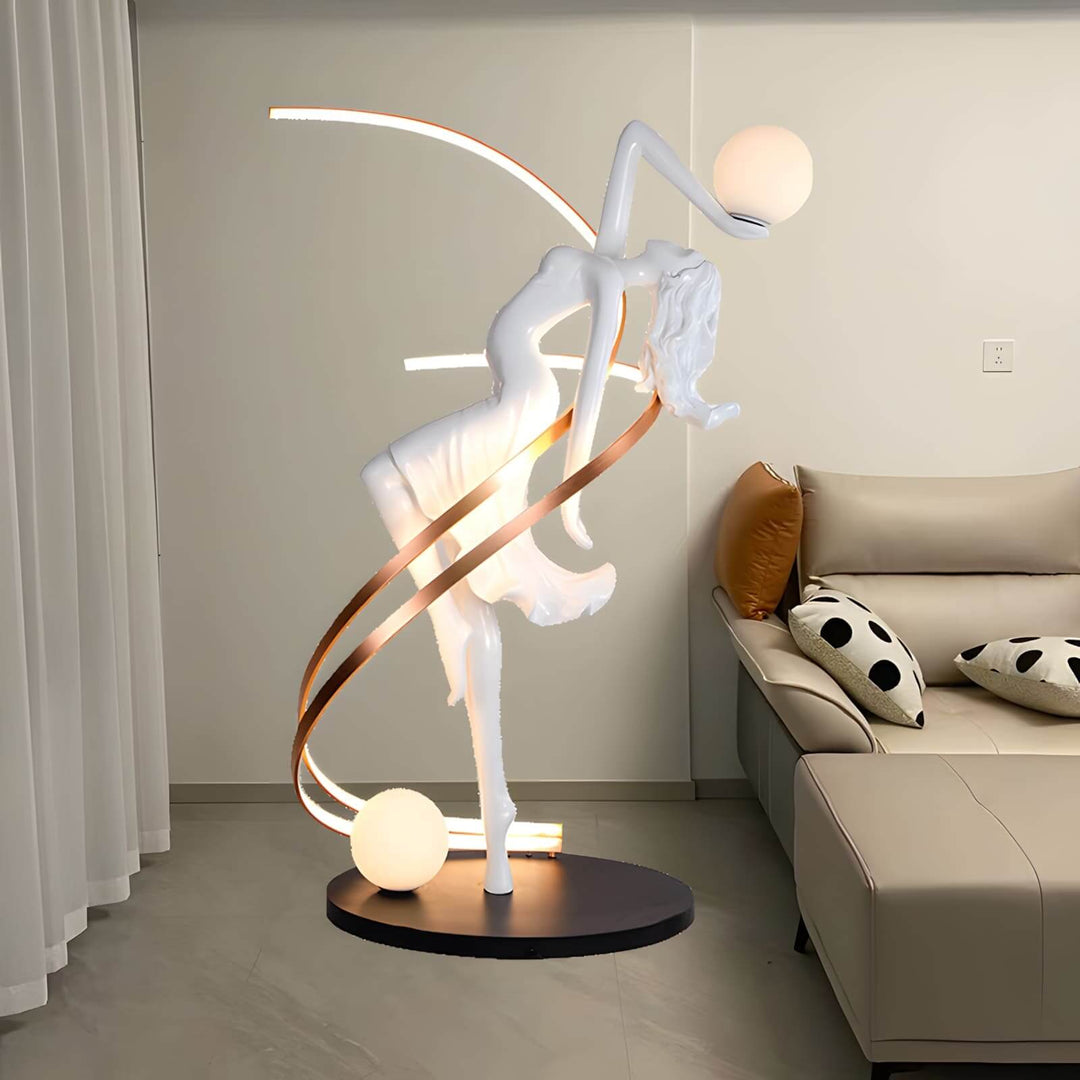 Seralya Sculpture Floor Lamp – Art Deco Sculpture Lighting