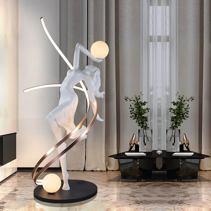 Seralya Sculpture Floor Lamp – Art Deco Sculpture Lighting