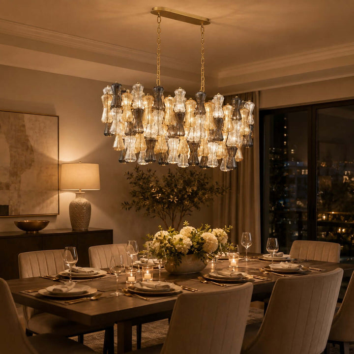 Seravia Chandelier - Murano Glass Chandelier for Kitchen Island