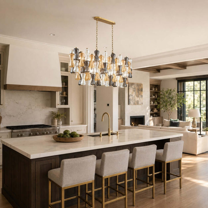 Seravia Chandelier - Murano Glass Chandelier for Kitchen Island