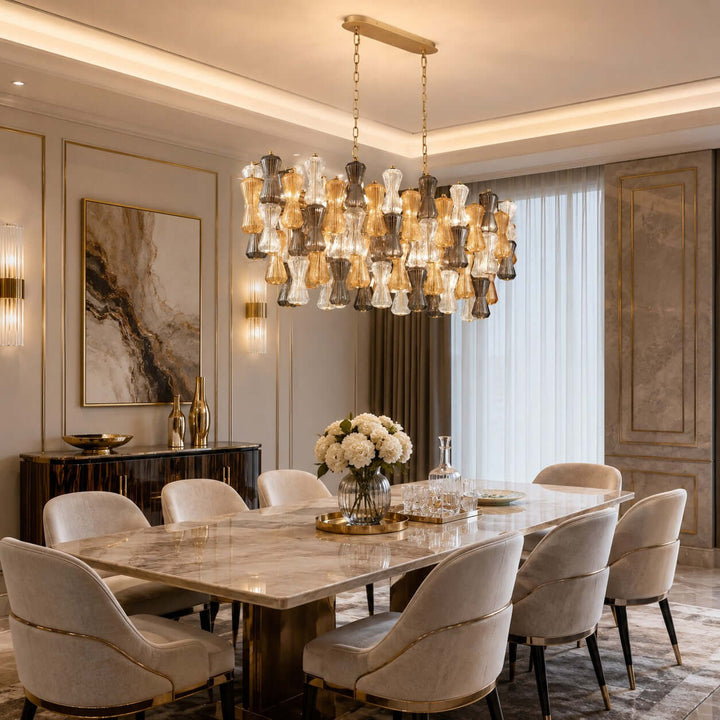 Seravia Chandelier - Murano Glass Chandelier for Kitchen Island