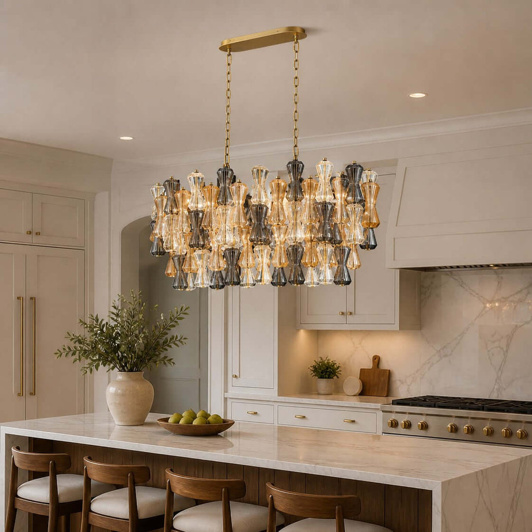 Seravia Chandelier - Murano Glass Chandelier for Kitchen Island