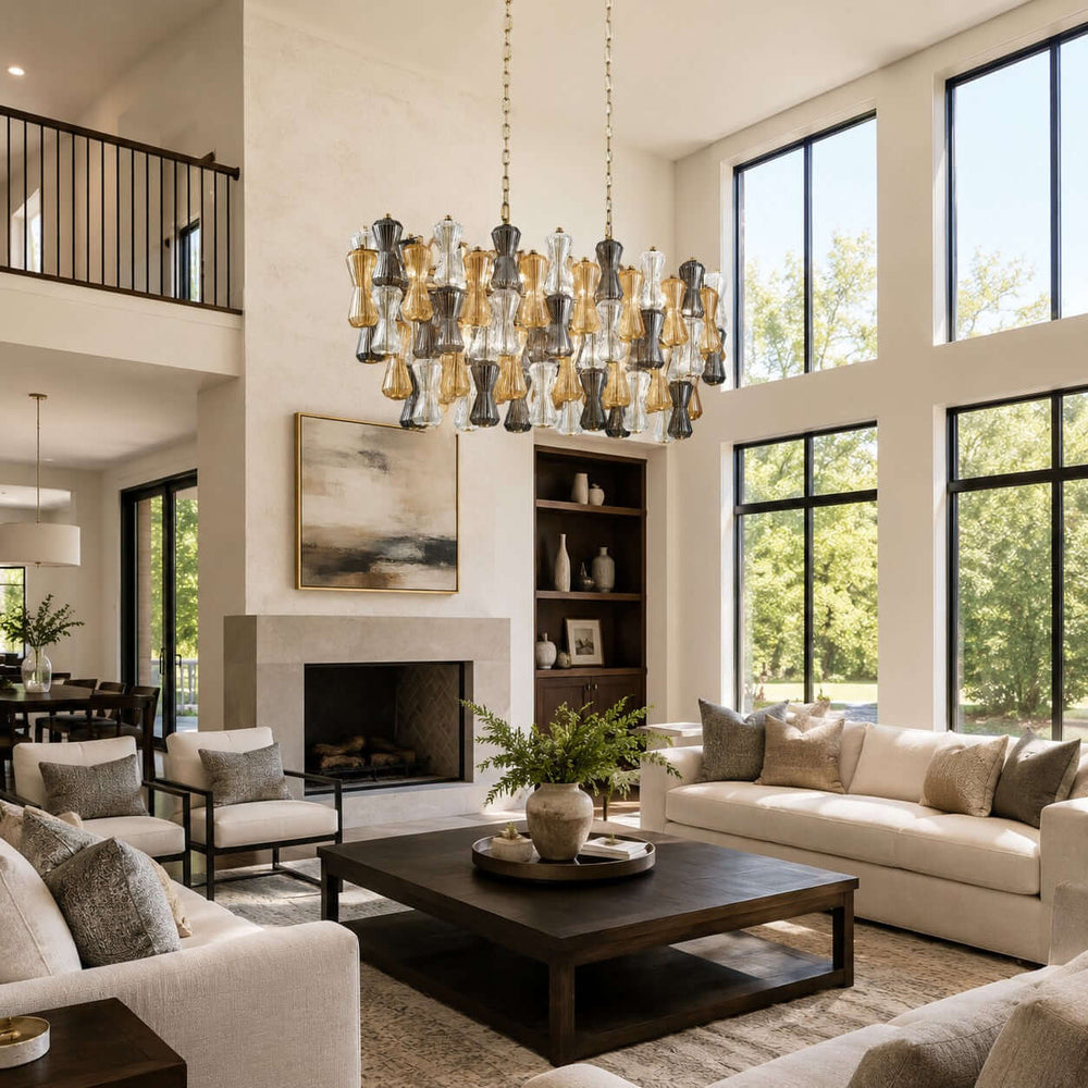 Seravia Chandelier - Murano Glass Chandelier for Kitchen Island