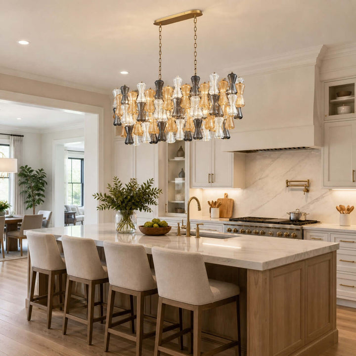 Seravia Chandelier - Murano Glass Chandelier for Kitchen Island