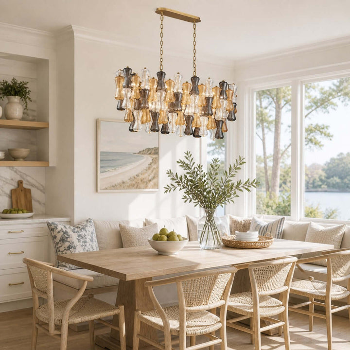 Seravia Chandelier - Murano Glass Chandelier for Kitchen Island
