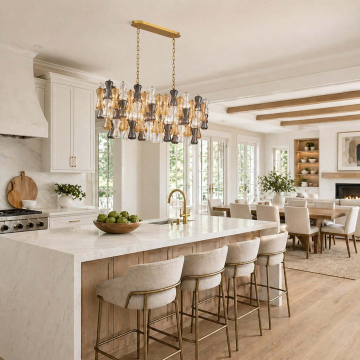 Seravia Chandelier - Murano Glass Chandelier for Kitchen Island