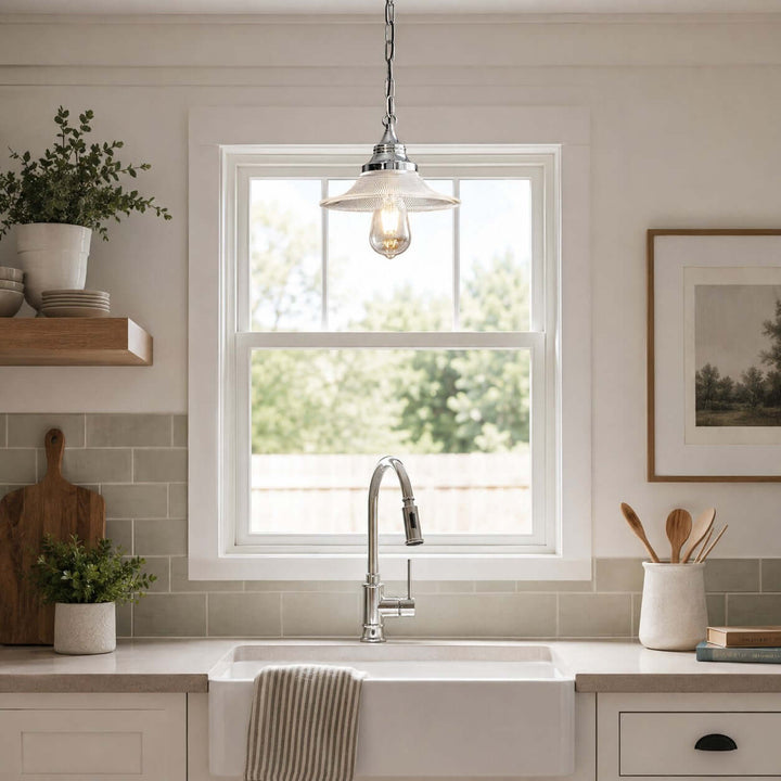 Serelle French Glass Pendant Light for Kitchen Island Decor Style | Vinlighting