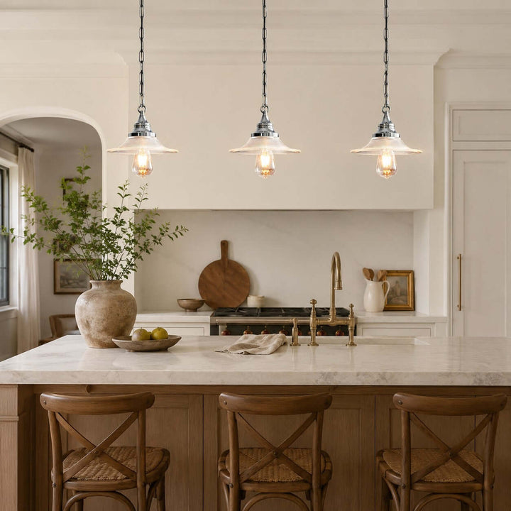 Serelle French Glass Pendant Light for Kitchen Island Decor Style | Vinlighting