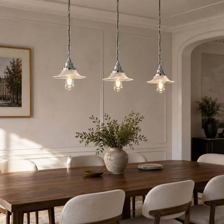 Serelle French Glass Pendant Light for Kitchen Island Decor Style | Vinlighting