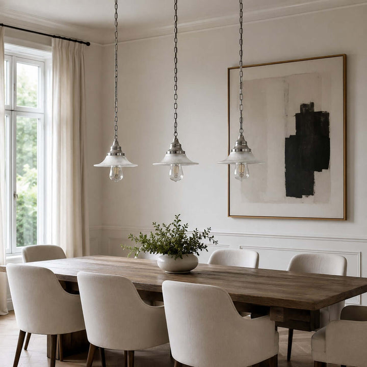 Serelle French Glass Pendant Light for Kitchen Island Decor Style | Vinlighting