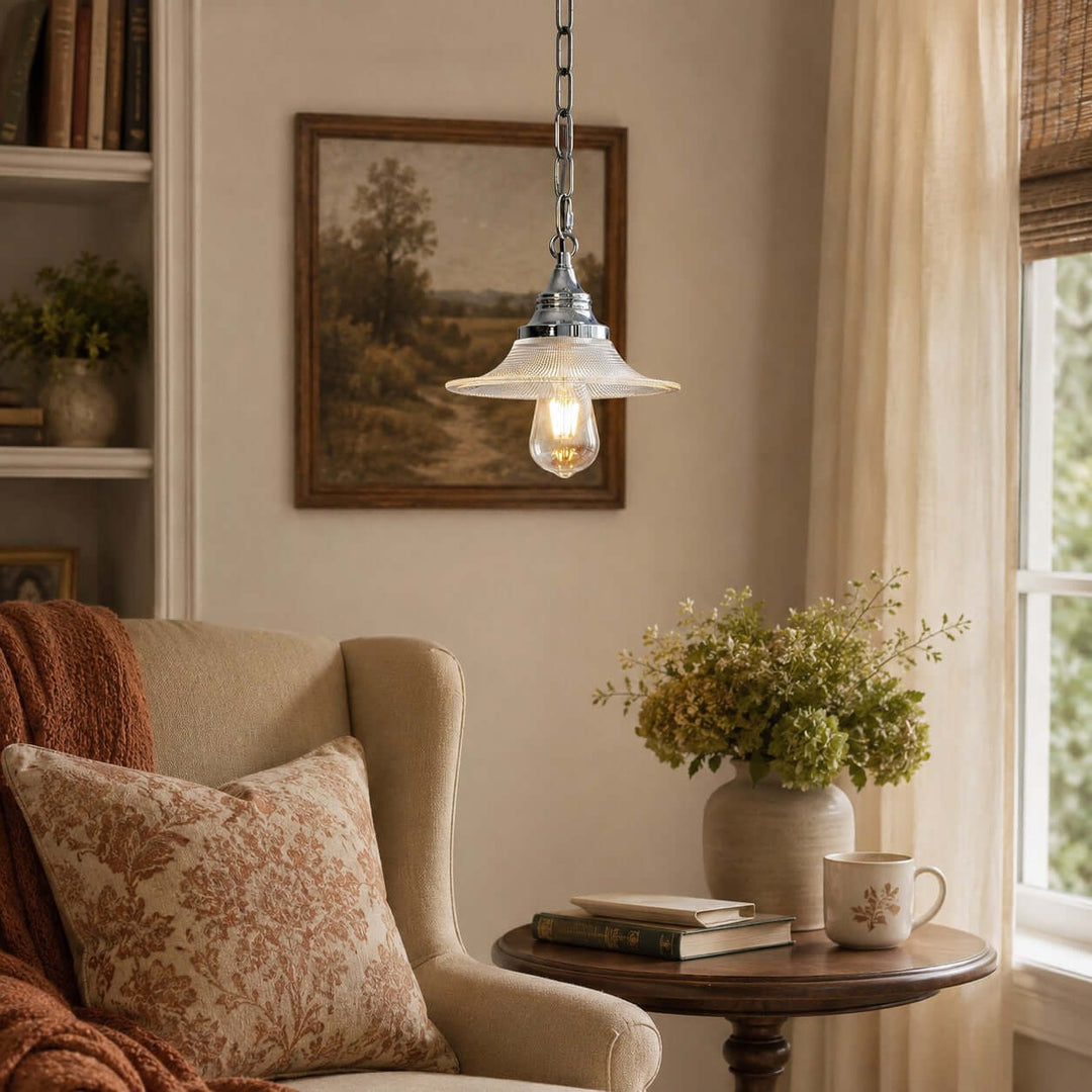 Serelle French Glass Pendant Light for Kitchen Island Decor Style | Vinlighting