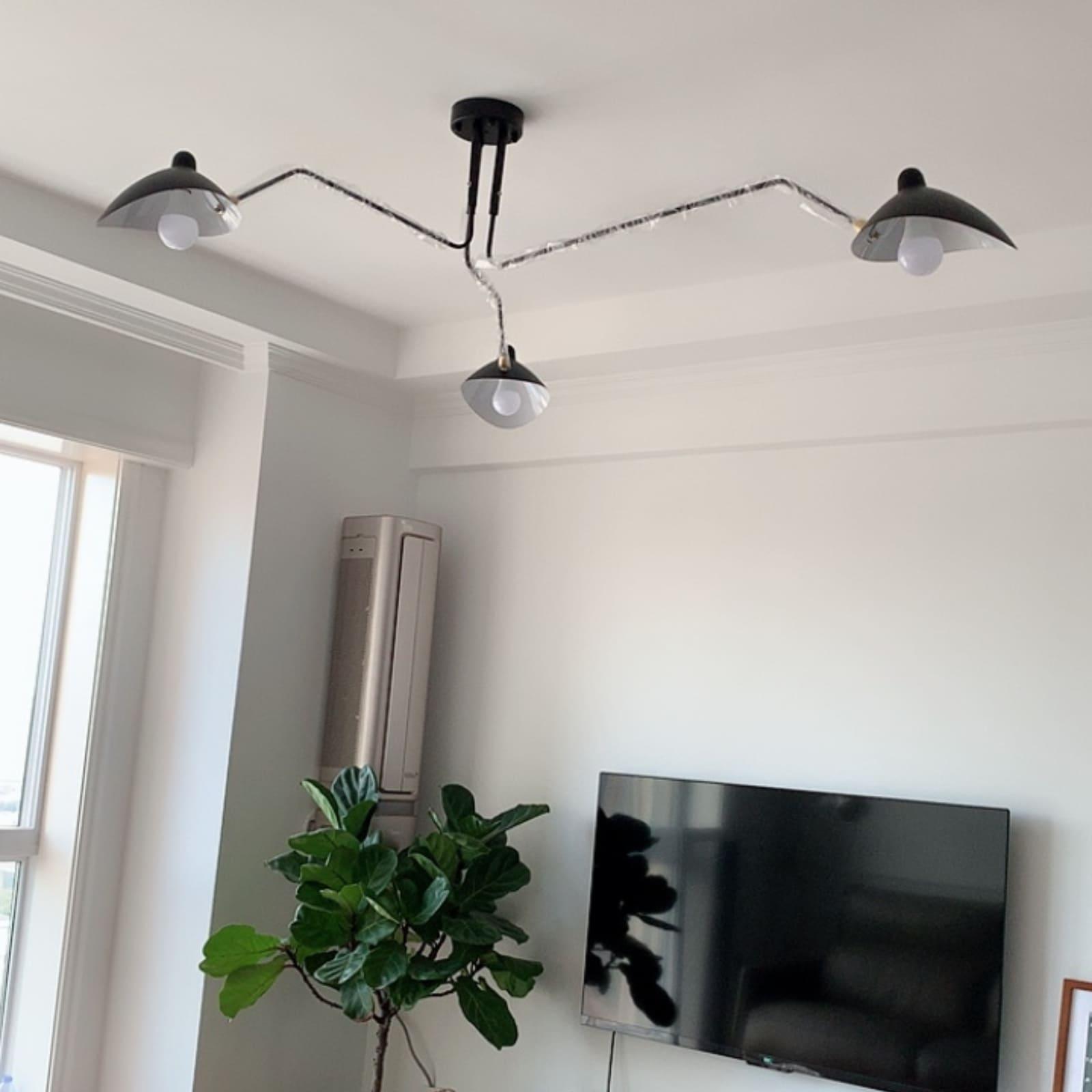 Serge Mouille Ceiling Light – Mid Century Semi-Flush Mount