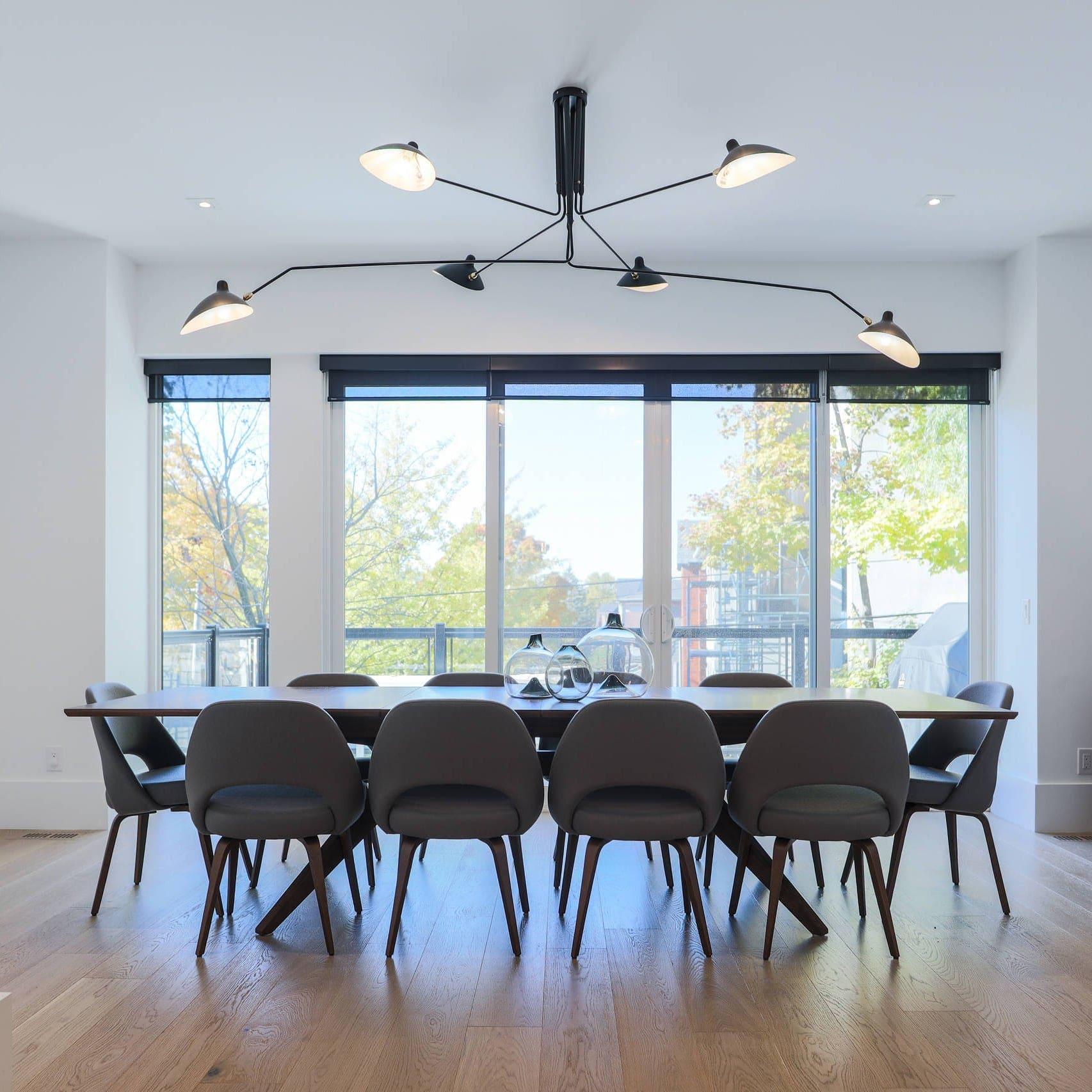 Serge Mouille Ceiling Light – Mid Century Semi-Flush Mount