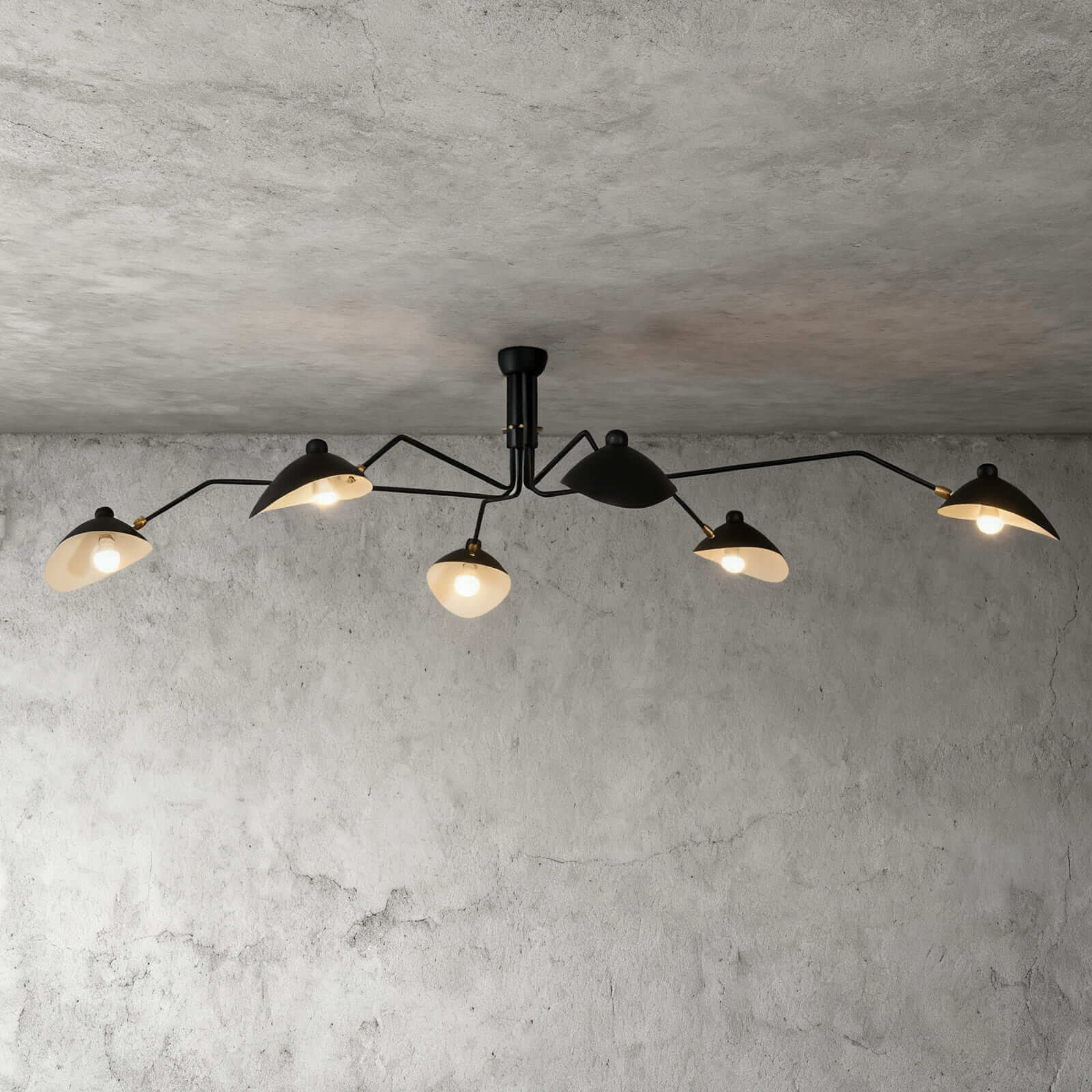 Serge Mouille Ceiling Light – Mid Century Semi-Flush Mount