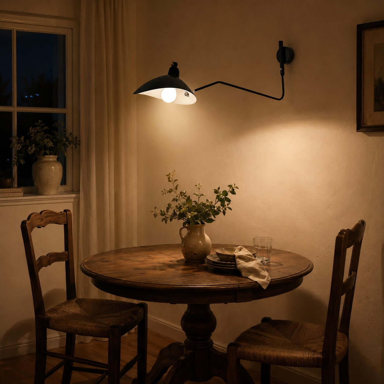 アート・デザイン・音楽 SERGE MOUILLE LUMINAIRES Serge Mouille Black Wall Sconce - Modern Swing Arm – Vinlighting