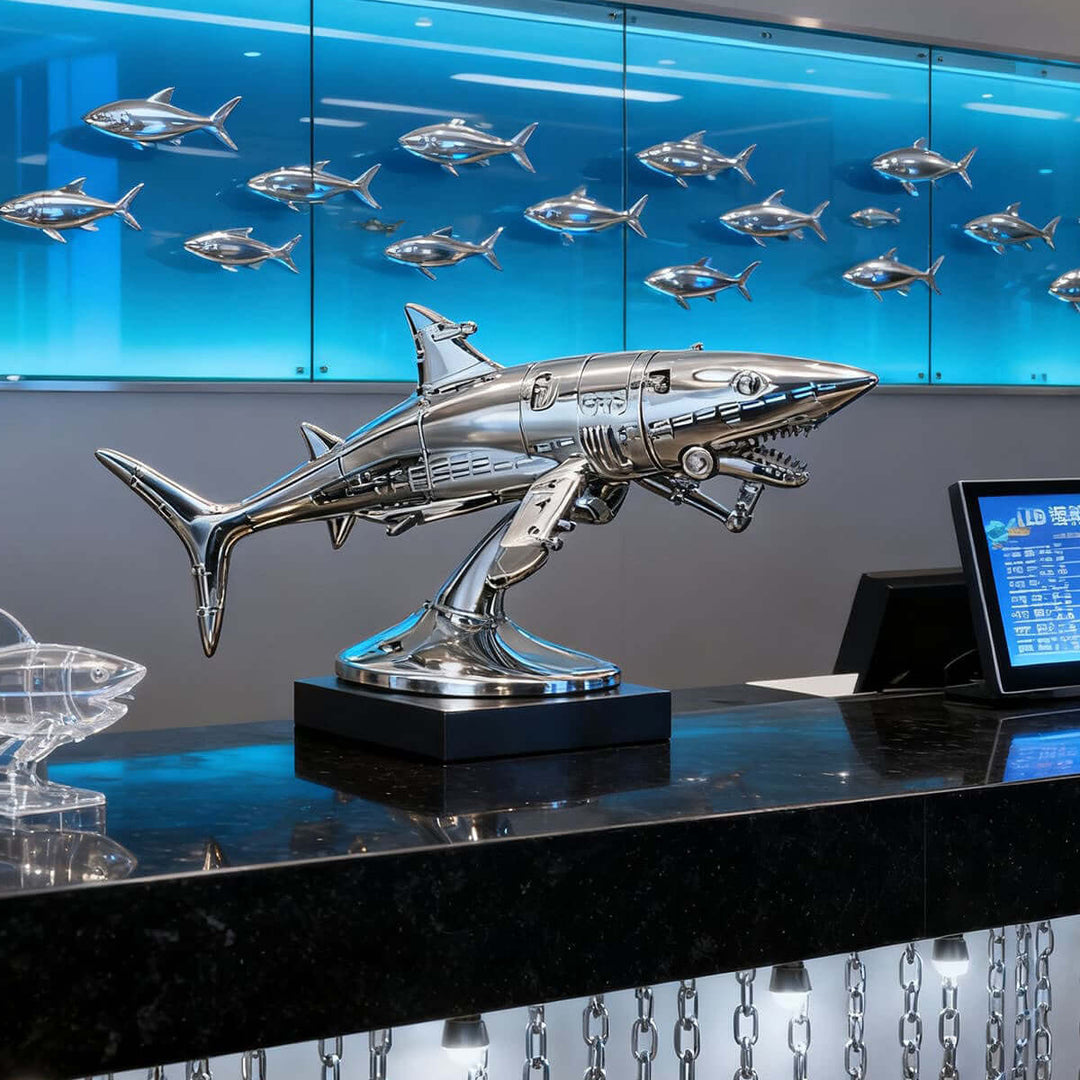 Shark Art Sculpture – Creative Resin Decorative Living Room Decor