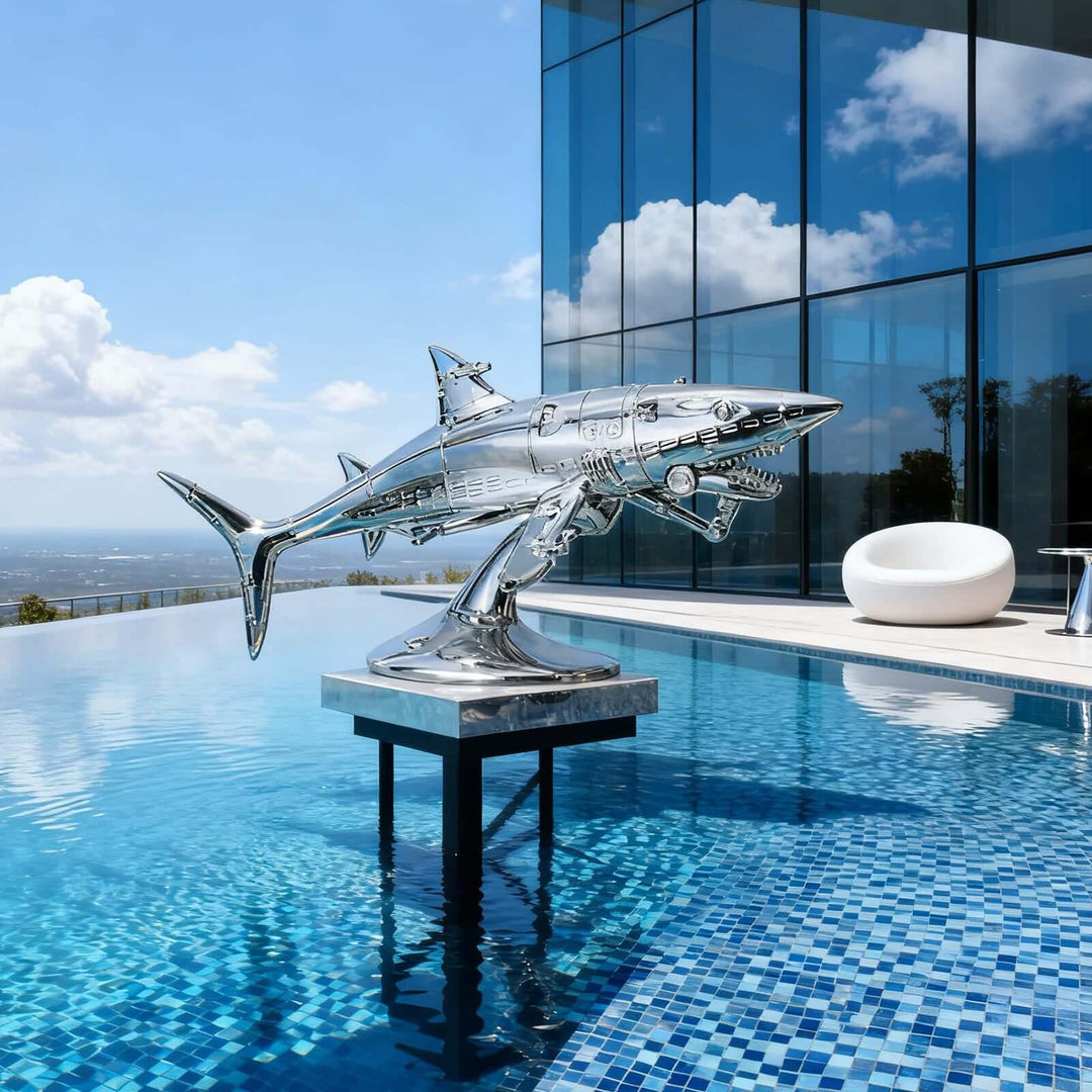 Shark Art Sculpture – Creative Resin Decorative Living Room Decor