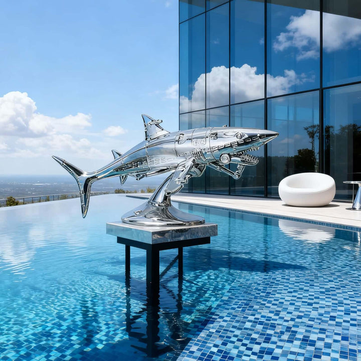 Shark Art Sculpture – Creative Resin Decorative Living Room Decor
