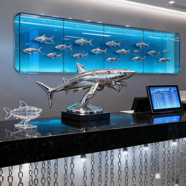 Shark Art Sculpture – Creative Resin Decorative Living Room Decor