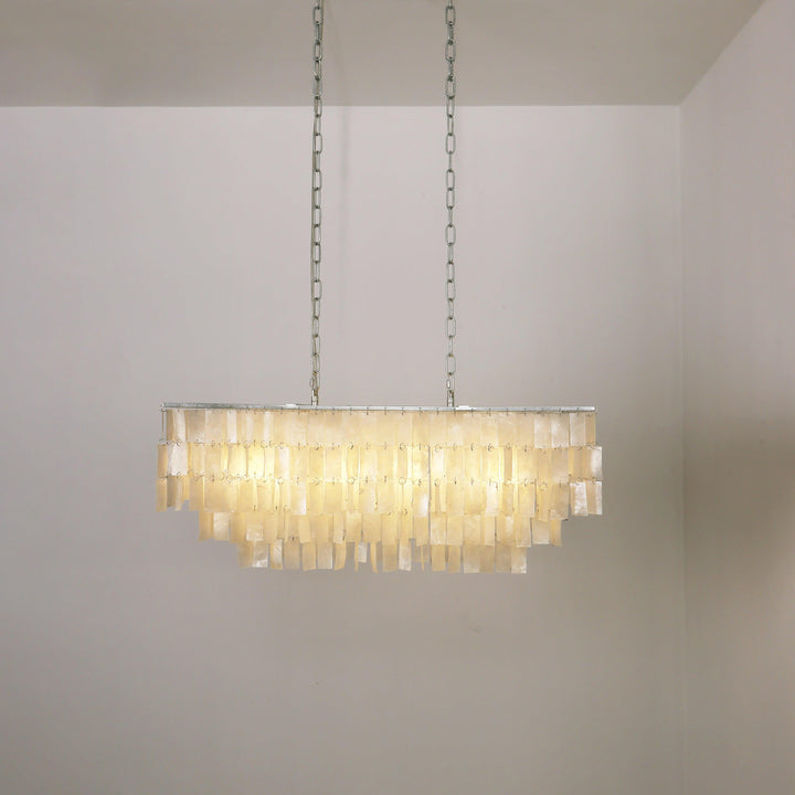 Skye Shell Linear Chandelier | Mother-of-Pearl Elegance & Charm | Vinlighting | Vinlighting