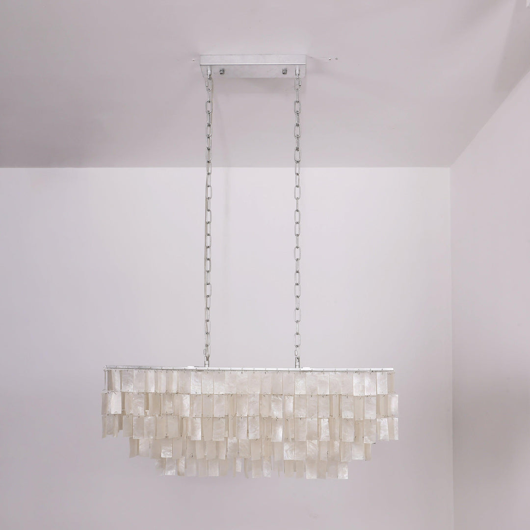 Skye Shell Linear Chandelier | Mother-of-Pearl Elegance & Charm | Vinlighting | Vinlighting