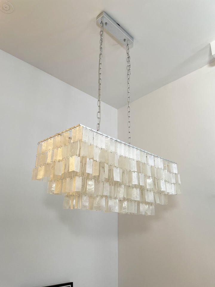 Skye Shell Linear Chandelier | Mother-of-Pearl Elegance & Charm | Vinlighting | Vinlighting