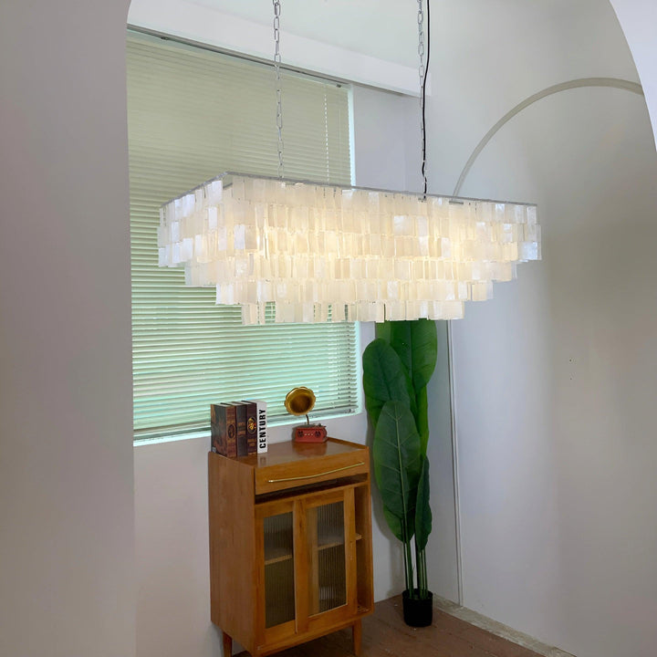 Skye Shell Linear Chandelier | Mother-of-Pearl Elegance & Charm | Vinlighting | Vinlighting