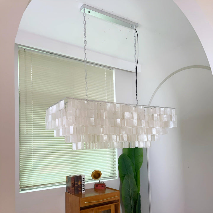 Skye Shell Linear Chandelier | Mother-of-Pearl Elegance & Charm | Vinlighting | Vinlighting
