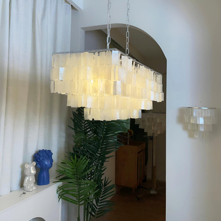 Skye Shell Linear Chandelier | Mother-of-Pearl Elegance & Charm | Vinlighting | Vinlighting