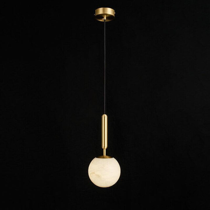 Small Alabaster Globe Pendant Light | Copper & Mid Century Design | Vinlighting | Vinlighting