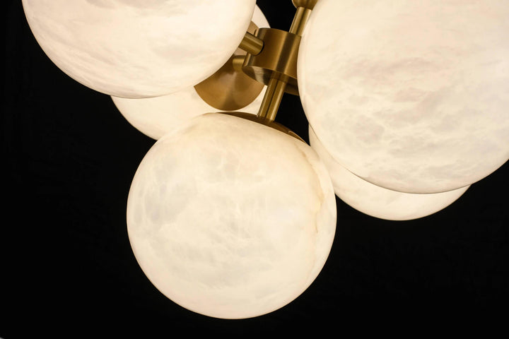Small Alabaster Globe Pendant Light | Copper & Mid Century Design | Vinlighting | Vinlighting