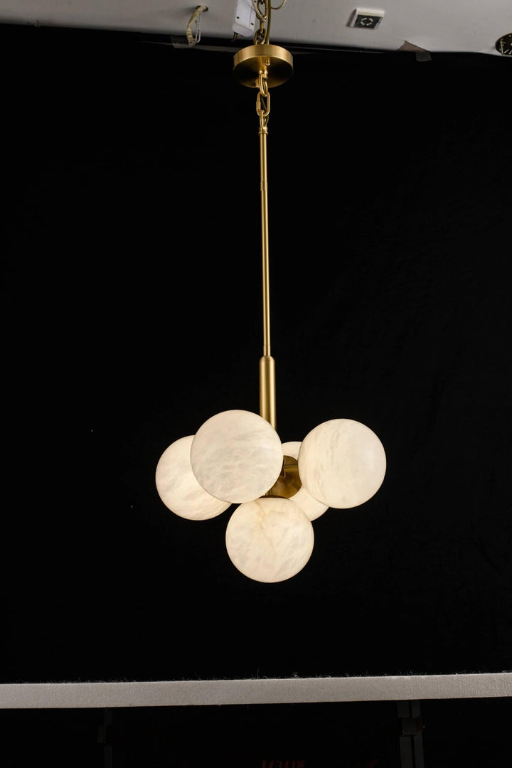 Small Alabaster Globe Pendant Light | Copper & Mid Century Design | Vinlighting | Vinlighting