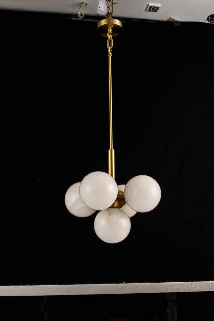 Small Alabaster Globe Pendant Light | Copper & Mid Century Design | Vinlighting | Vinlighting