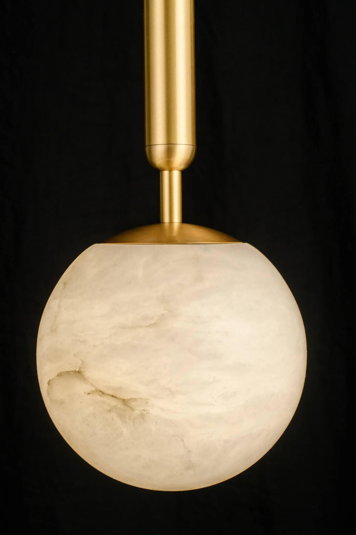 Small Alabaster Globe Pendant Light | Copper & Mid Century Design | Vinlighting | Vinlighting
