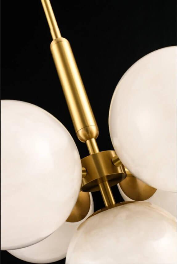 Small Alabaster Globe Pendant Light | Copper & Mid Century Design | Vinlighting | Vinlighting