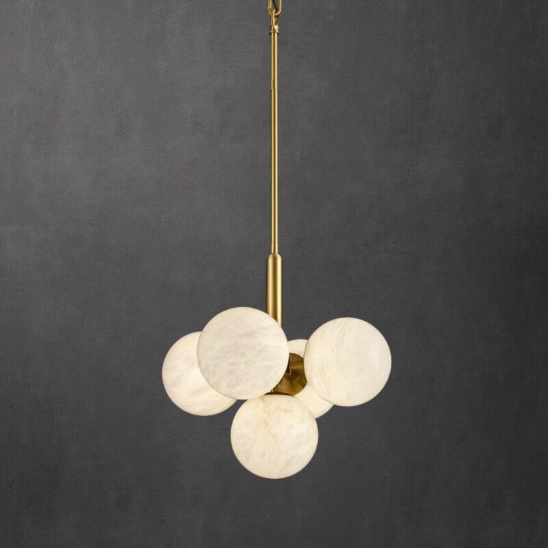 Small Alabaster Globe Pendant Light | Copper & Mid Century Design | Vinlighting | Vinlighting