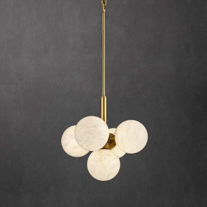 Small Alabaster Globe Pendant Light | Copper & Mid Century Design | Vinlighting | Vinlighting