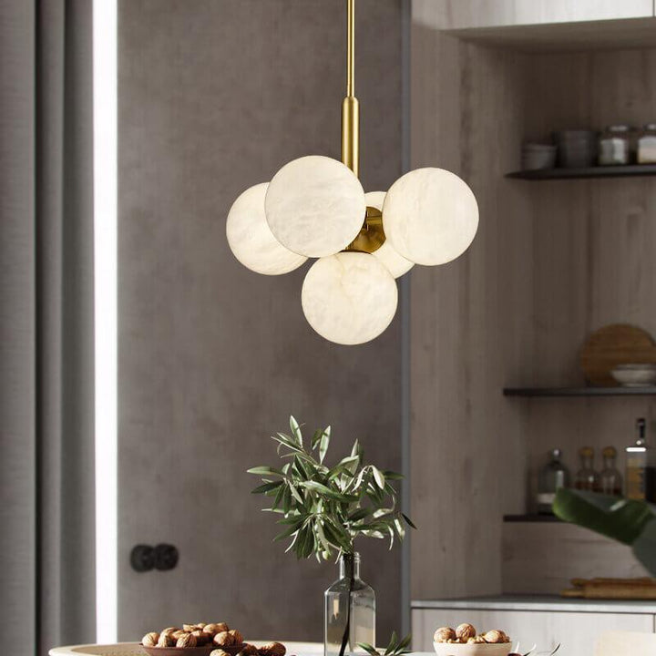 Small Alabaster Globe Pendant Light | Copper & Mid Century Design | Vinlighting | Vinlighting